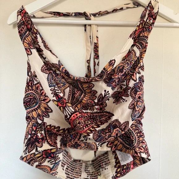 Free People Forever Young Multicolor Paisley halter Top - Picture 2 of 5